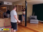 Preview 1 of BANGBROS - Audrey Bitoni Secretly Fucking The Mover Behind Boyfriend's Back