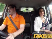 Preview 5 of Fake Driving School Spunk covered pussy for busty British babe Alice Judge