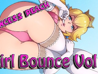 princess peach, cartoon, bounce, nintendo