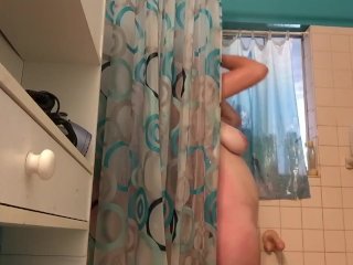 big tits, solo female, amateur, shower