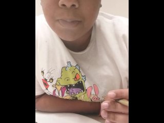 Smoking/showing myself (I ALMOST GOT CAUGHT) LOL