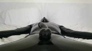 My twitching latex cock