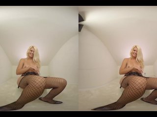 Izzy Delphine masturbate in whitebox - premium clips trailer - 3DVR180 SBS