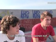 Preview 3 of CZECH HUNTER 375 -  Skateboarding Twinks Get Paid To Be In A Raw Threesome
