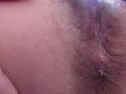 Preview 3 of Fingering my extreme hairy wet big clit pussy
