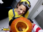 Preview 2 of BANGBROS - Trick Or Treat, Smell Evelin Stone's Feet. (I Bet You Would!)