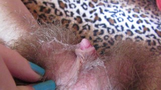 My Wet Cummy Hairy Pussy With A Big Clit Pussy
