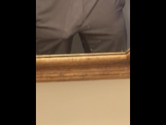 Boyfriend has a hands free orgasm with a full bladder!!