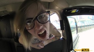 Fake Taxi - Blonde with glasses and big tattoos