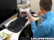 Preview 3 of Two naughty twinks have hardcore butt session in the office
