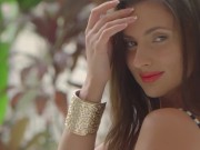 Preview 2 of Sensual outdoor masturbation with leggy hot Ukrainian newcomer Jasmine Jazz