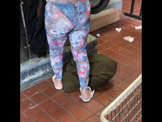 Wife in See through tights doing laundry