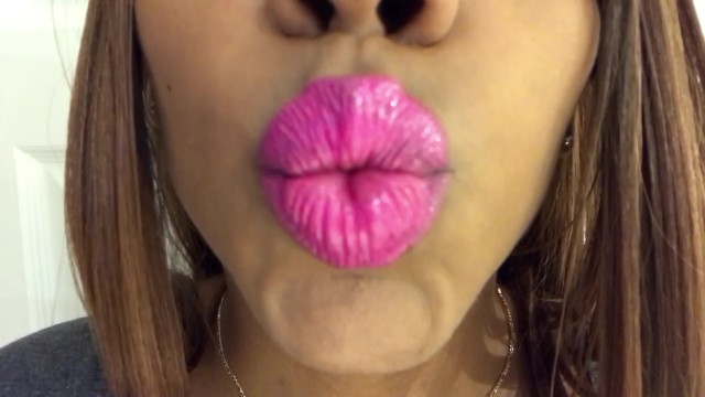 Kissing you with my big lips. 