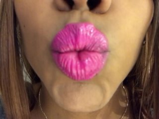 asmr kissing, lipstick fetish, amateur, kisses