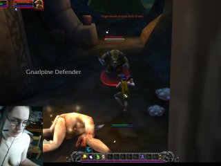 role play, world of warcraft, naked gamer, cartoon