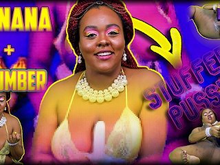 CUCUMBER BANANA FUCK - Busty Black Babe Eats SQUIRTED On Cucumber B4 Banana