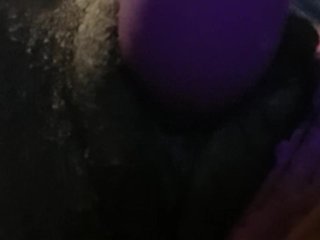 Ebony playing with pussy