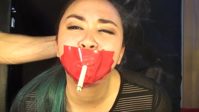 Watch Bondage Video:Making MissDeeNicotine Smoke (Duct Tape Edition)
