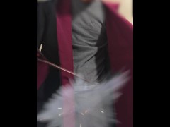 Wizard's spell to hide erection backfires- Huge boner pops out!