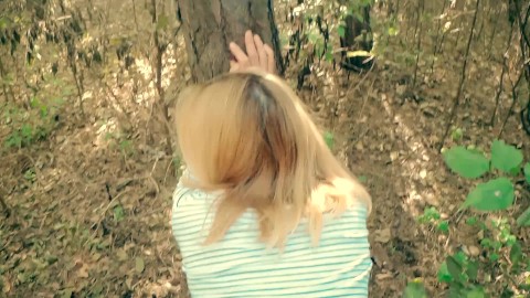 Amateur teens fucking doggy style in the forest - Amateur Outdoor Fuck POV