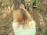 Amateur teens fucking doggy style in the forest - Amateur Outdoor Fuck POV
