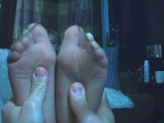 Preview 6 of Valentina Castiblanco - Worship my pantyhose soles and rub my sore feet POV