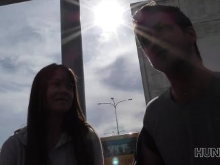 HUNT4K. Slut rides stranger's phallus while cuckold watches this