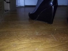Black Patent Wedges