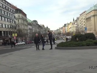 HUNT4K. Man recorded on camera how he picked_up slutty brunette