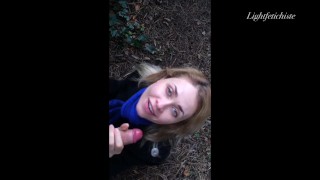 Natural Blowjob In A Public Country Road