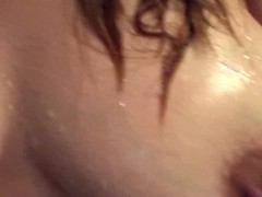 Rubbing my wet tits
