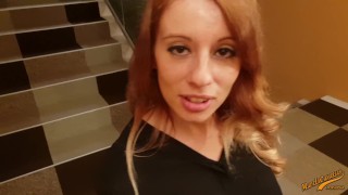 She has a perfect natural tits and LOVES to get hard sex in the hotel