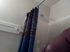 js soaping up in bathroom ass shaking