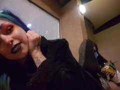 Public Goth Boots and Ass worship