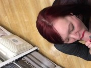 Preview 1 of Sucking dick in public and getting a cum facial then cumwalk