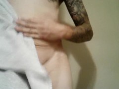 Drying off after shower