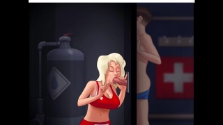 Summersaga Casie And PK Having Sex In The Pool Locker