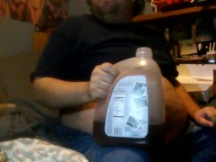 Donuts and iced tea chug