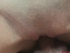 My tight pussy makes him cum to fast (closeup creampie)