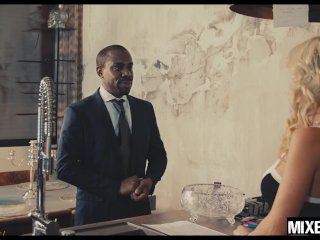 Curvy beauty blonde Christina Shine fucks monster BBC on first meeting screenshot number 2