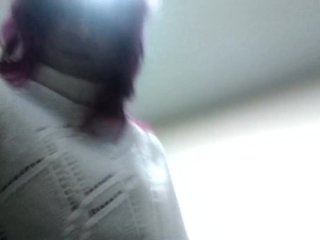 Desperate to pee in the shopping center: Ihold my bladder and rub my pussy