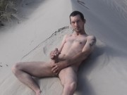 Preview 5 of Wank and cum in the dunes