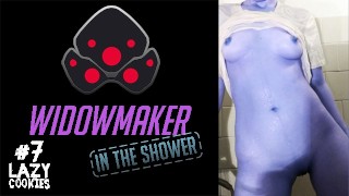 Widowmaker de Overwatch se masturba en la ducha - LazyCookies Amateur