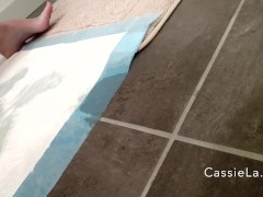 Desperately Pissing Twice on an Absorbent Mat