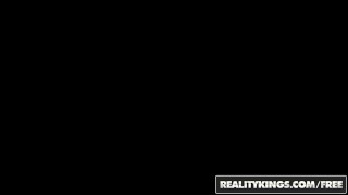 Reality Kings - Two ebony teens Jayla Foxx And Harley Dean share a white c