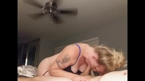 married milf sucks dick and takes creampie