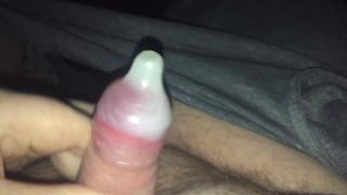 cuming in a condom