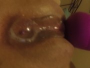Preview 6 of My gaping pussy blowing bubbles as my asshole contracts