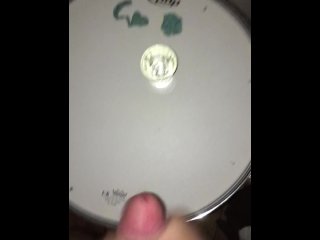 Tried to cum in shot glass