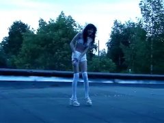 I snuck onto a roof to dance!